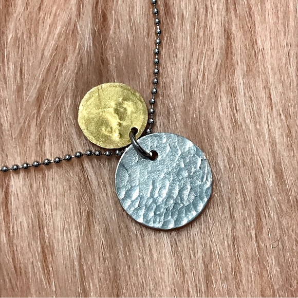 Dandelion Handstamped Charm Necklace - Picture 4 of 7
